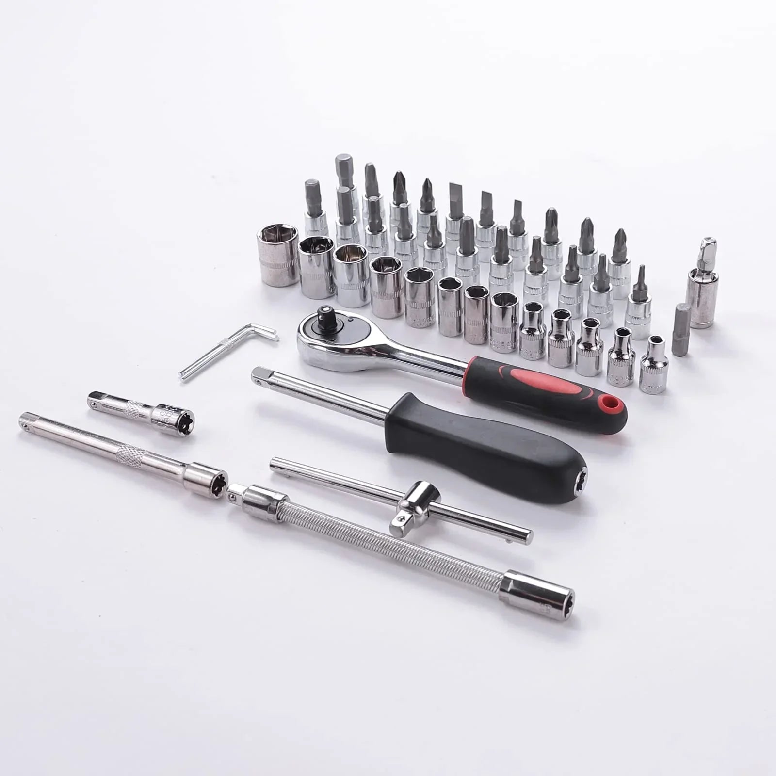 46 in 1 Pcs Tool Kit & Screwdriver and Socket Set Multi Purpose Tool Case
