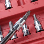 46 in 1 Pcs Tool Kit & Screwdriver and Socket Set Multi Purpose Tool Case