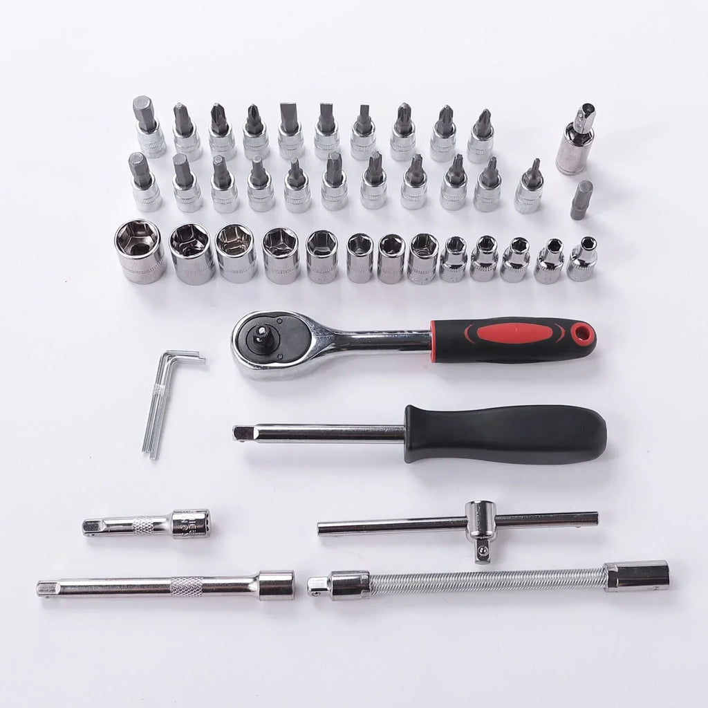 46 in 1 Pcs Tool Kit & Screwdriver and Socket Set Multi Purpose Tool Case